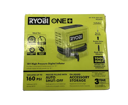 RYOBI ONE+ 18V Cordless High Pressure Inflator (Tool Only) (Copy)