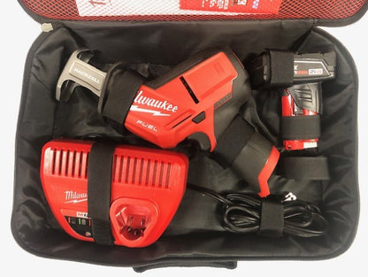 Milwaukee M12 FUEL 12V Lithium-Ion Brushless Cordless HACKZALL Reciprocating Saw Kit w/ One 4.0Ah Batteries Charger & Tool Bag