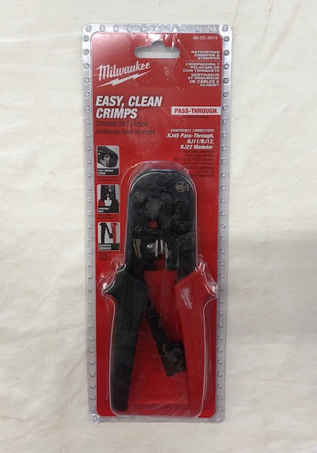 Milwaukee Ratcheting Pass-Through Crimper & Stripper