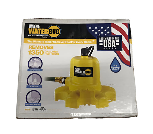 Wayne 1/6 HP WaterBUG Submersible Utility Pump with Multi-Flo Technology