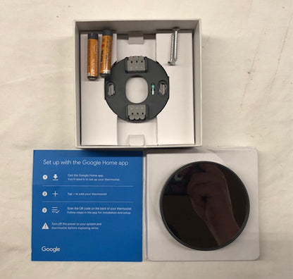 Google Nest Thermostat - Smart Programmable Wi-Fi Thermostat - Charcoal