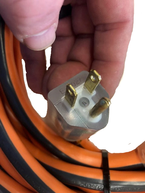 50 ft. 10/3 Heavy Duty Indoor/Outdoor SJTW Extension Cord with Lighted End, Orange/Grey