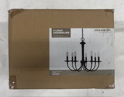 7-Light Oil Rubbed Bronze Candle Chandelier Light Fixture