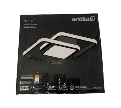 Artika Romeson 11 in. 1 Light Black 5CCT Integrated Selectable LED Flush Mount Ceiling Light