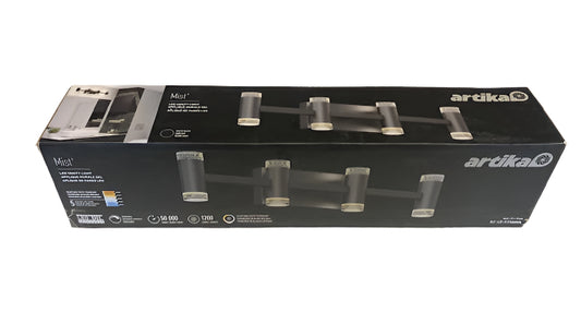 Artika Mist 27 in. 4 Light Black Modern Integrated LED 5 CCT Vanity Light Bar for Bathroom