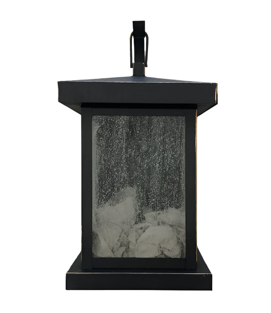 Bel Air Lighting Santa Cruz 2-Light Weathered Bronze Outdoor Wall Light Fixture with Seeded Glass