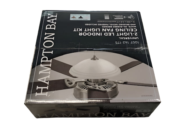 Hampton Bay 2-Light White Glass Bowl Ceiling Fan LED Light Kit