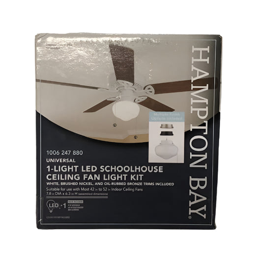 Hampton Bay 1-Light Multi-Finish Ceiling Fan Globe LED Light Kit