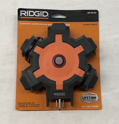 RIDGID 5-Outlet Extension Cord Hub