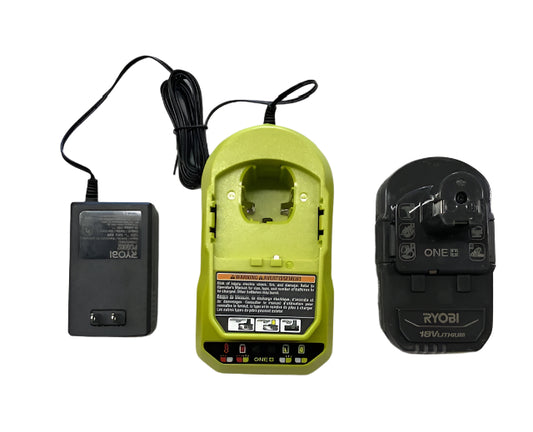 RYOBI ONE+ 18V Lithium-Ion 2.0 Ah Compact Battery and Charger Starter Kit