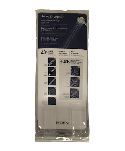 MOEN HydroEnergetix 8-Spray Wall Mount Handheld Shower Head 1.75 GPM in Chrome