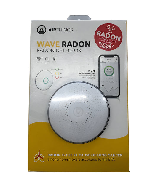 Airthings Wave Radon Battery Operated Smart Radon Detector