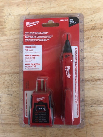 Milwaukee Non-Contact Voltage and GFCI Receptacle Premium Test Kit