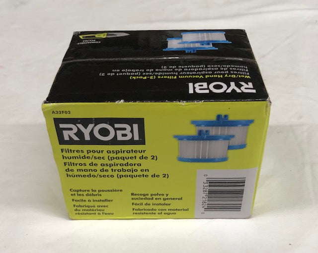 RYOBI Wet/Dry Hand Vacuum Filter (2-Pack) for PCL702