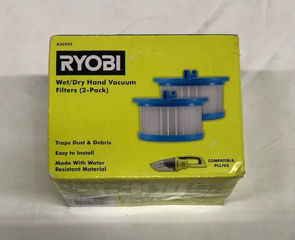 RYOBI Wet/Dry Hand Vacuum Filter (2-Pack) for PCL702