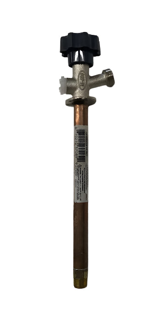 Prier Products 1/2 in. x 10 in. Brass MPT x SWT Half-Turn Frost Free Anti-Siphon Outdoor Sillcock Valve