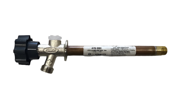 Prier Products 1/2 in. x 8 in. Brass MPT x SWT Half-Turn Frost Free Anti-Siphon Outdoor Sillcock Valve