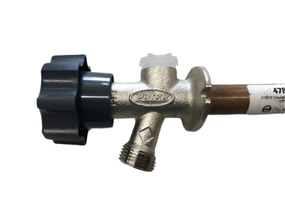 Prier Products 1/2 in. x 8 in. Brass MPT x SWT Half-Turn Frost Free Anti-Siphon Outdoor Sillcock Valve