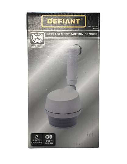 Commercial Electric 270-Degree White Motion Activated Wired Outdoor 1-Head Dusk to Dawn Security Flood Light Sensor