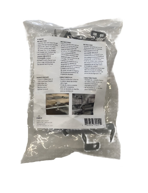 (5-Pack) CADDY Conduit/Pipe to Flange Clip Clamp 1/2 to 3/4 in.
