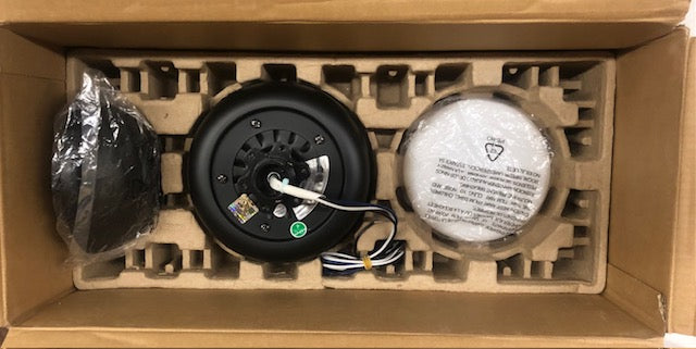 Hampton Bay Mena 44 in. LED Indoor/Outdoor Matte Black Ceiling Fan with Light Kit and Reversible Blades Included