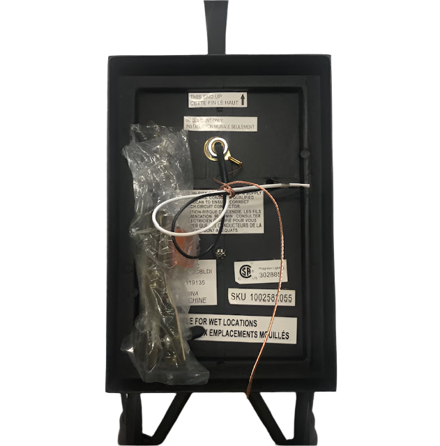 Home Decorators Collection Walcott Manor 18.75 in. 1-Light Black Industrial Hardwired Outdoor Wall Light Lantern Sconce with Clear Seeded Glass