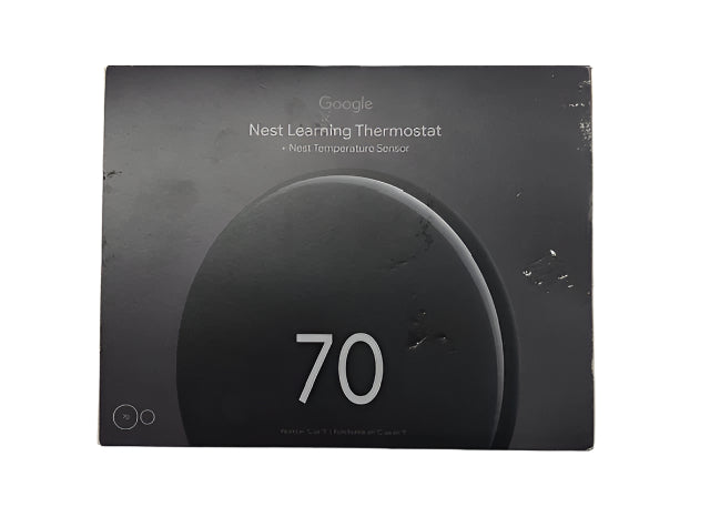 Google Nest Learning Thermostat (4th Gen) with Nest Temperature Sensor (2nd Gen) - Polished Obsidian