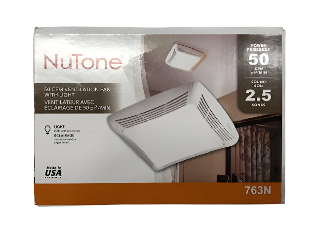 Broan-NuTone 50 CFM Ceiling Bathroom Exhaust Fan with Incandescent Light