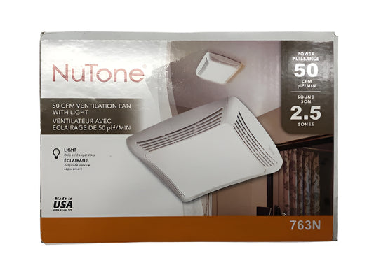 Broan-NuTone 50 CFM Ceiling Bathroom Exhaust Fan with Incandescent Light