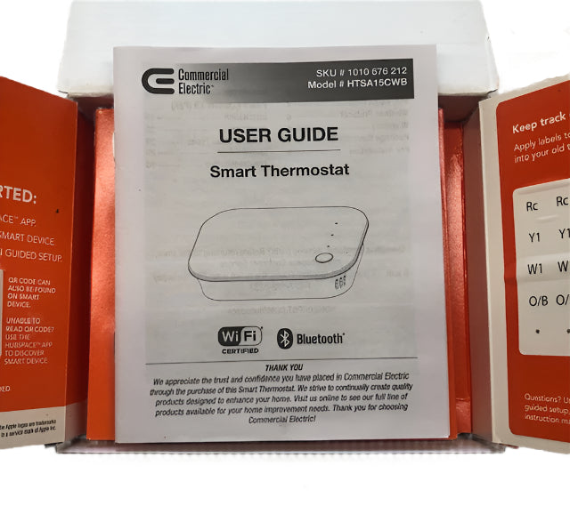 Commercial Electric Wi-Fi and Bluetooth Enabled Smart Programmable Thermostat with Schedules Powered by Hubspace