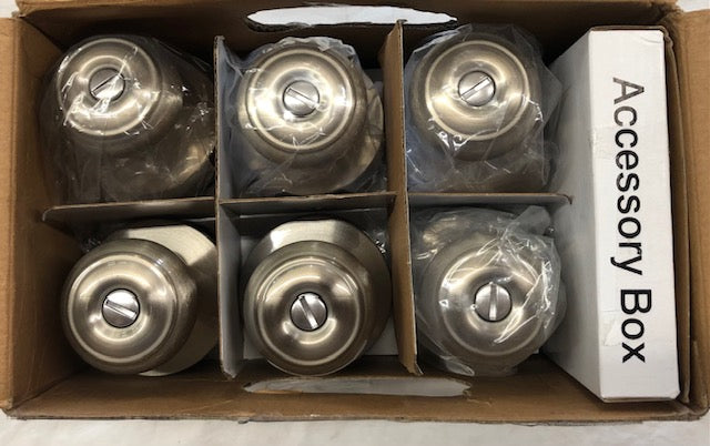 Defiant Hartford Satin Nickel Bed/Bath Door Knob Contractor Pack (6-Pack)