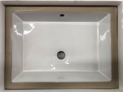 James Martin SNK-RF-WHT Rectangular Undermount Lavatory Sink Flat Base White