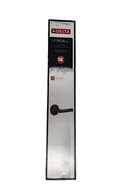 Delta Lyndall 18 in. Wall Mount Towel Bar Bath Hardware Accessory in Matte Black