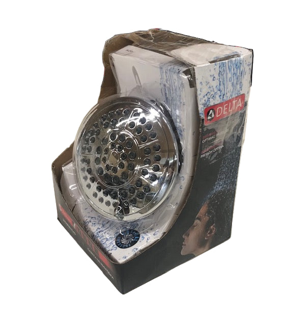 Delta 5-Spray Patterns 1.75 GPM 4.94 in. Wall Mount Fixed Shower Head in Chrome