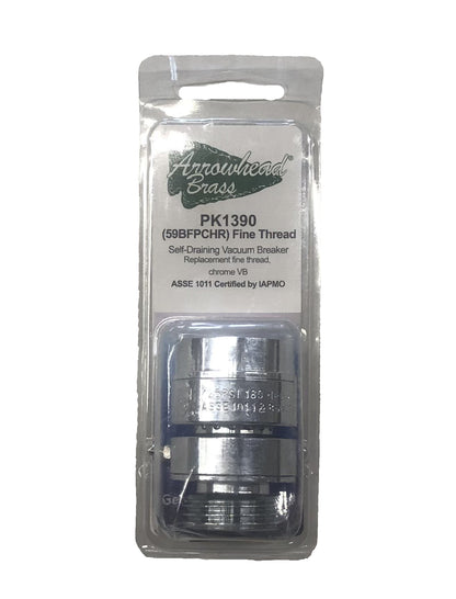 Arrowhead Brass Chrome Fine Thread Self Draining Vacuum Breaker