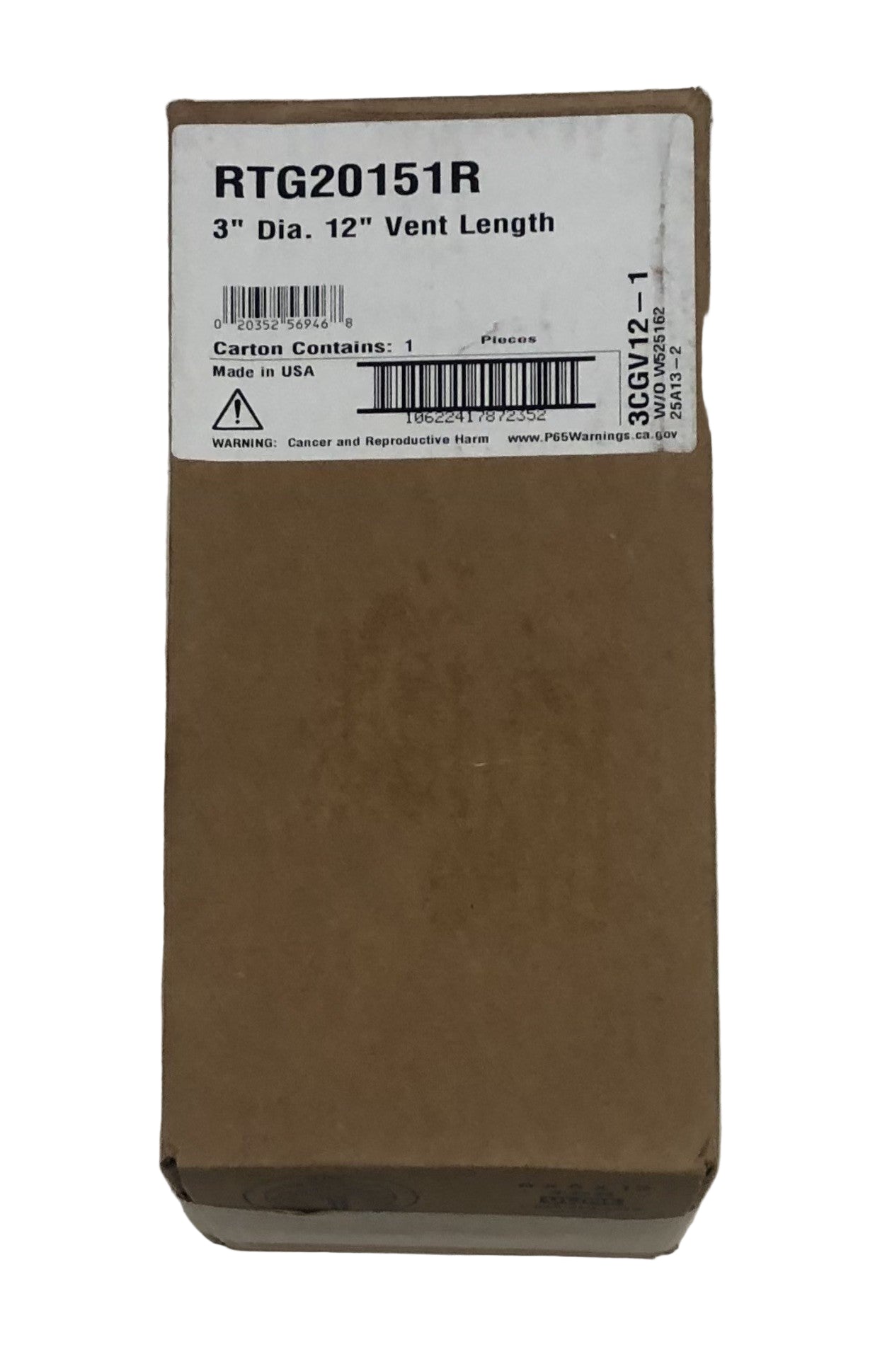 Rheem 12 in. Vent Length 3 x 5 in. Stainless Steel Concentric Vent for Indoor Tankless Gas Water Heaters