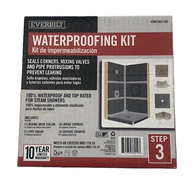 Everbilt Watershield Shower System 12-Piece Waterproof Shower Kit with Fixtures and Corners Underlayment