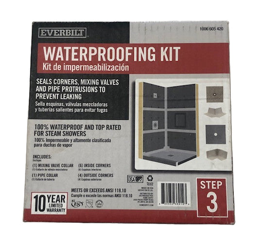 Everbilt Watershield Shower System 12-Piece Waterproof Shower Kit with Fixtures and Corners Underlayment
