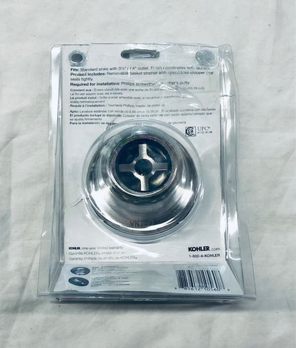 KOHLER Duostrainer 4-1/2 in. Sink Strainer in Vibrant Stainless