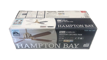 Hampton Bay Chelia 56 in. Indoor Gold LED Ceiling Fan with Reversible Blades and Color Changing Technology