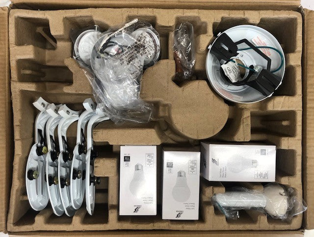 Hampton Bay Glendale 42 in. LED Indoor White Ceiling Fan with Light Kit