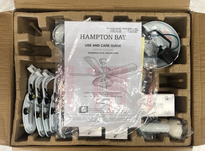 Hampton Bay Glendale 42 in. LED Indoor White Ceiling Fan with Light Kit