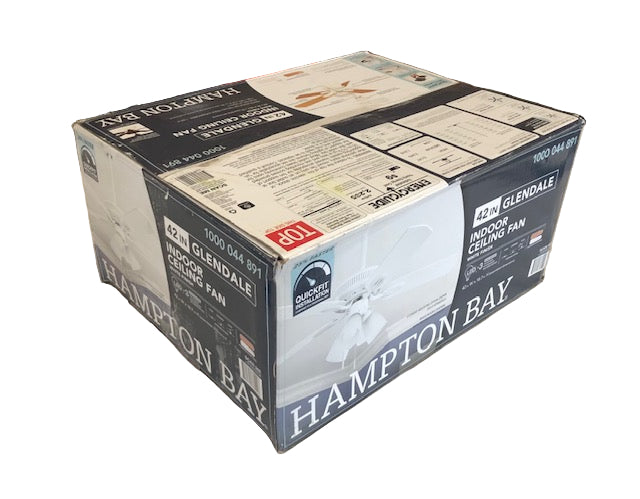 Hampton Bay Glendale 42 in. LED Indoor White Ceiling Fan with Light Kit