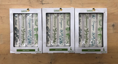 12 Piece Herb Garden Identification Stakes, Mint, Rosemary, Oregano, Basil