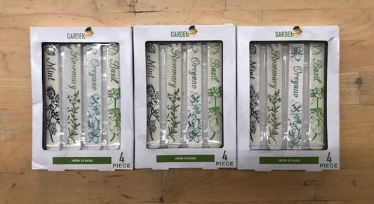 12 Piece Herb Garden Identification Stakes, Mint, Rosemary, Oregano, Basil