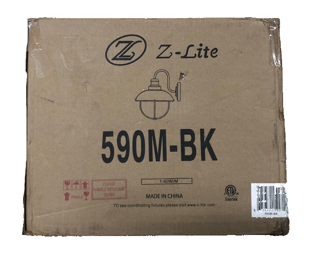 Z-Lite Ansel Black Outdoor Hardwired Lantern Wall Sconce