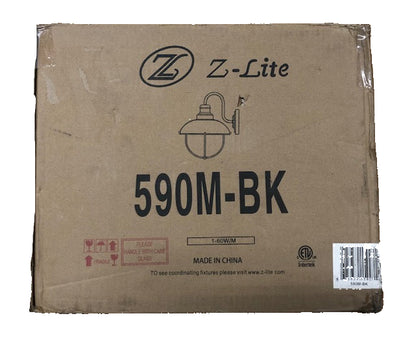 Z-Lite Ansel Black Outdoor Hardwired Lantern Wall Sconce
