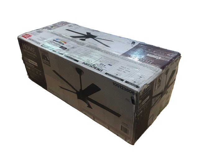 Home Decorators Collection Merwry 52 in. Integrated LED Indoor Matte Black Ceiling Fan with Light Kit and Remote Control