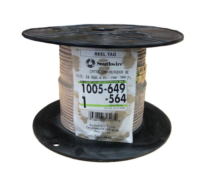 Southwire 300 ft. Tan 24/4 Solid CU CAT5e CMR-CMX Indoor/Outdoor Data Cable