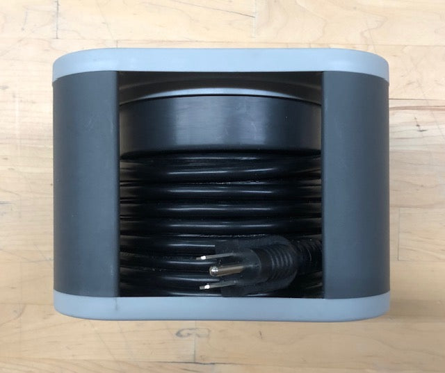 HDX 30 ft. 16/3 Extension Cord Reel with 4 Grounded Outlets and Surge Protector in Gray